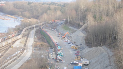 Reinforced soil slope, South Fraser Perimeter Rd, Surrey, BC